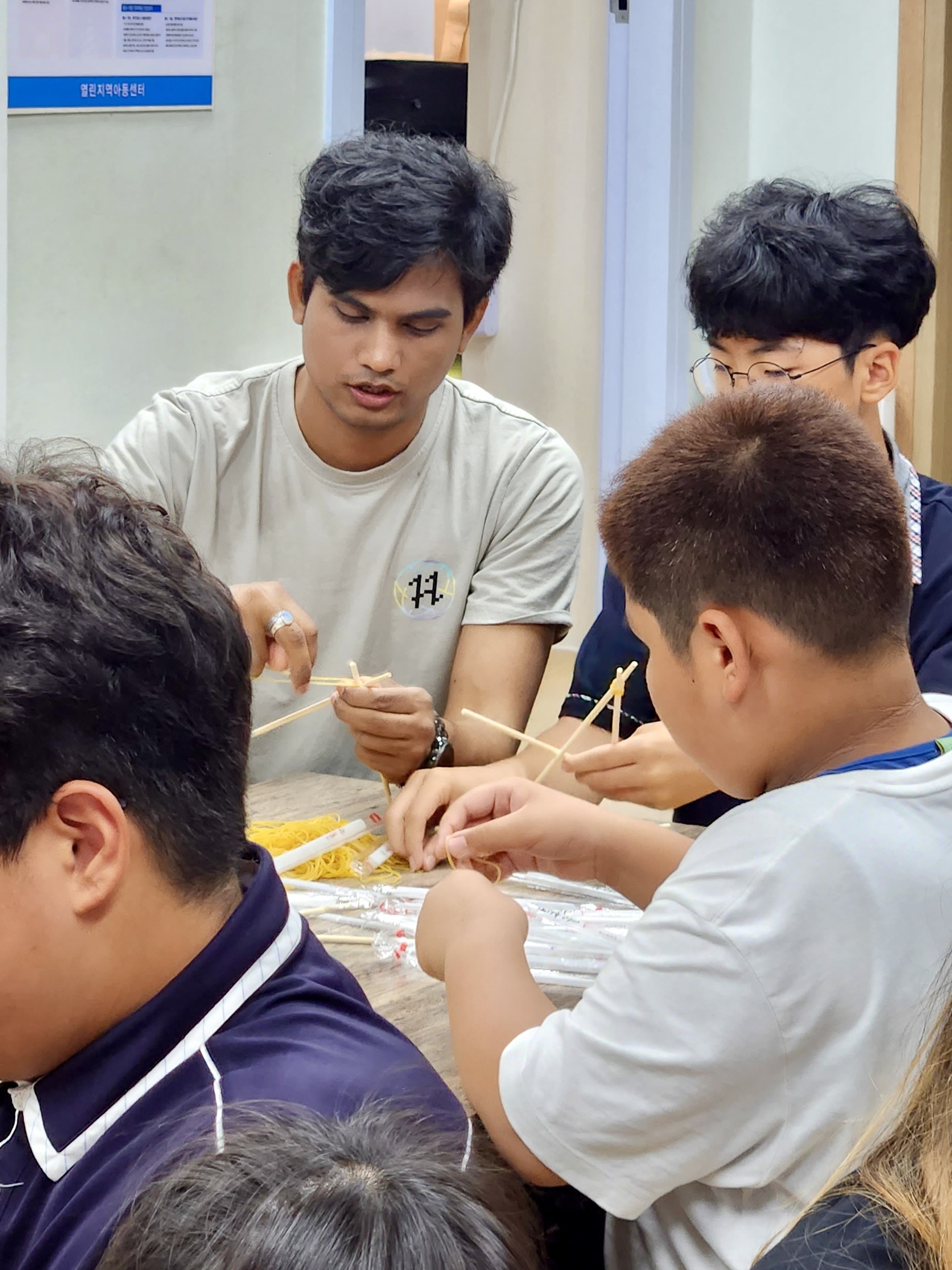 Volunteering at children center